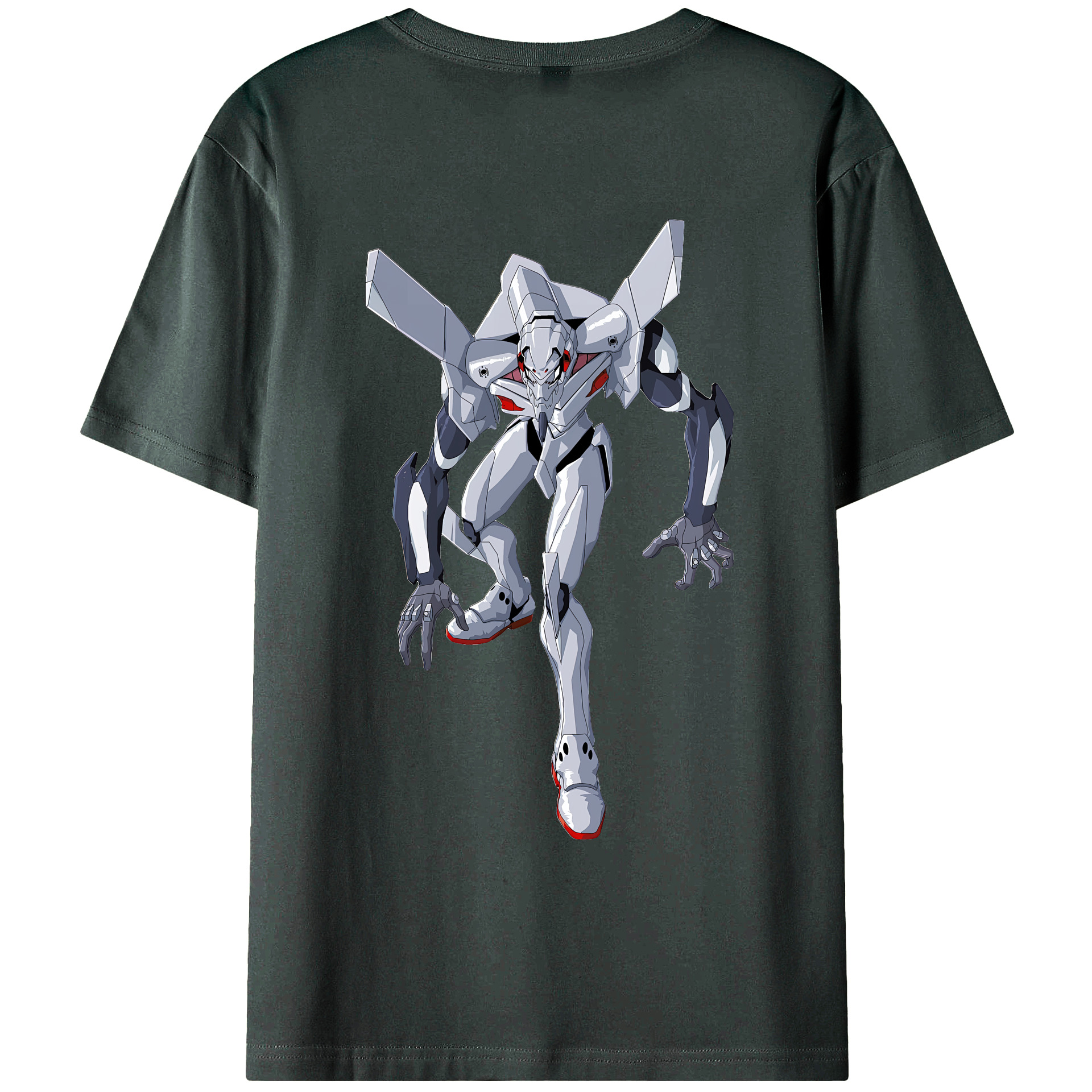 （画像用） EVA 新世紀エヴァンゲリオン 綿100％ メンズ半袖Tシャツ（バックプリント） 通気性